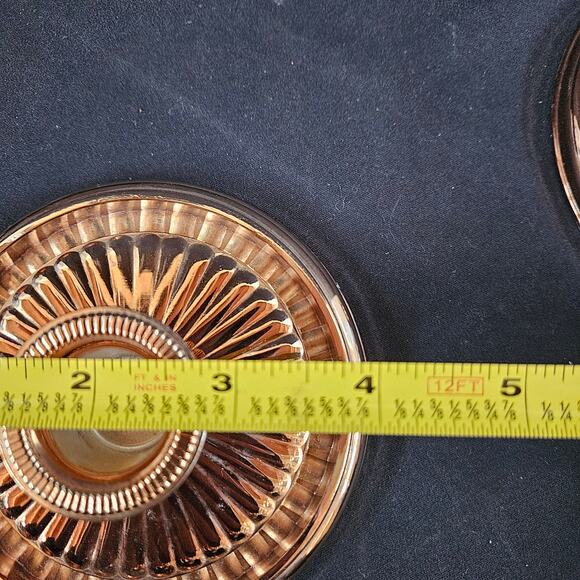 Vintage Low Brass Candlestick Holders Set of 2 Made in Japan MCM - Picture 6 of 7